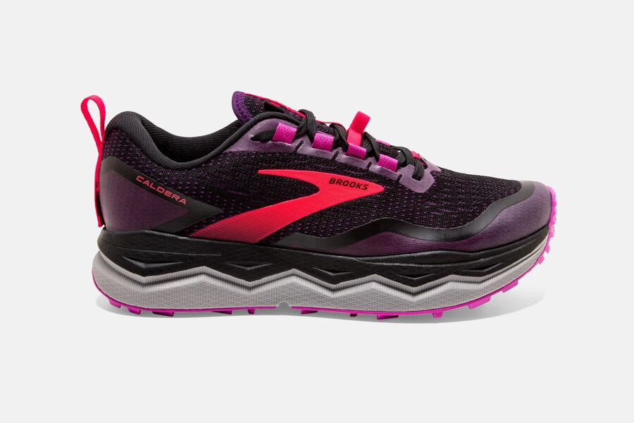 Brooks Women's Caldera 5 Trail Shoes Black/Fuschia/Purple ( IKADE0387 )